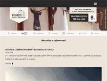 Tablet Screenshot of hotelpomezi.cz